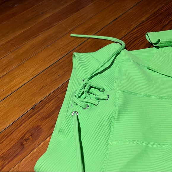 Carbon38 YEAR OF OURS ribbed football legging - summer green size XS NWOT 💚💚 - Picture 2 of 5